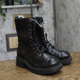 Wild Fable Helga Lace-Up Combat Boots 94568558 Black 6M
