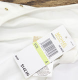 Michael Michael Kors Womens Crepe Solids Scoop Neck One Piece Swimsuit White 4