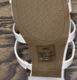 Jones New York Strappy Block Heel Slide Sandal Open Toe JNY-UNIKA White 8M