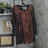 Art Class Girls Long Sleeve Sequin A-Line Dress 92642878 Multi-Colored Black XXL