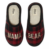 Dluxe By Dearfoams Womens Family Matching Mama Bear Clog Slippers Red M (7-8)