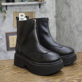 Wild Fable Womens Honor Ankle Combat Boots Faux Leather 94642924 Black 5.5M