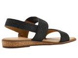 Easy Spirit Lana Double Strap Slingback Sandal SELANA2 Black / Brown 6.5M
