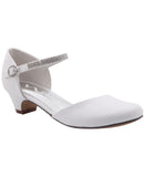 Nina Girls Cera Low Embellished Pump Heels CERA White 3
