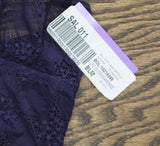 Hanky Panky Lace Tropical Storm Thong-back Bodysuit Summer Rain Purple Blue M