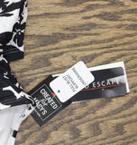 Island Escape Womens Monterey V-Neck Tankini Swim Top N760933 Black / White 8