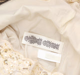 Eliza J Womens Sequin-Lace Puff-Shoulder Dress EJ4M3436 Ivory Off White 6