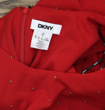 DKNY Womens Studded Sleeveless A-Line Dress DD4G1E50 Red 6