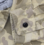 Carhartt Regular Fit Desert Canvas Shirt Jacket I033769 Camo Duck Brown XS
