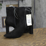 A New Day Womens Sienna Low Shaft Heeled Boots Faux Suede 94637455 Black 8M