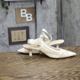 A New Day Womens Milan Slingback Pumps 93708032 Cream Off White 6.5M