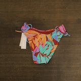 Salt + Cove Juniors Printed Side-Tie Bikini Swim Bottom Multi Brown Orange XS
