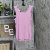 State Of Day Womens Ribbed Sleep Tank Top 100180162MS Mauve Orchid Purple XS