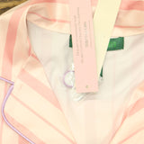 Aqua x Wicked Womens Striped Long Sleeve Pajama Shirt 12958 Pink S