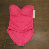 Anne Cole Womens Twist-Front Ruched One-Piece Swimsuit MYMO00501 Pink Glow 14