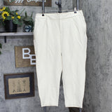 A New Day Women's Mid-Rise Regular Fit Pleated Pants. Cream Brown 18