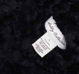 Sebby Collection Womens Reversible Crushed Faux Fur Button Front Coat Black L