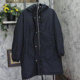 Universal Thread Zip Hooded Winter Parka Jacket with Snap Storm Flap Black XL