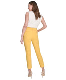 Tommy Hilfiger Solid Mid-Rise Slim-Fit Ankle Pants H55PA803 Deep Maize Yellow 2