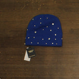 Charter Club Womens 100% Cashmere Embellished Cuffed Beanie Bright Marine Blue