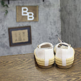 Universal Thread Womens Bea Flats Mary Jane Espadrille Cream / White 9.5M
