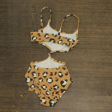 Art Class Kids Girls Animal Print One Piece Swimsuit 1668163f577836 Brown XS