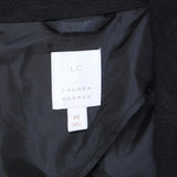 LC Lauren Conrad Women Unlined Textured Knit 1 Button Blazer Jacket Coat Black M