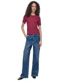 DKNY Womens Lightweight Superfine Texture Top P52SAW83 Beet Red XS