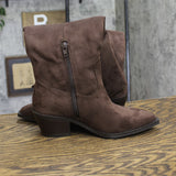 Universal Thread Womens Tall Fringe Western Boots Cone Heel Chocolate Brown 6M