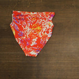 Lauren Ralph Lauren Womens Semi-Shirred-Waistband Bikini Bottoms Multi Orange 10