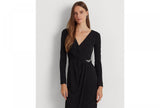 Lauren Ralph Lauren Jersey Surplice Embellished Cocktail Dress 253895556001