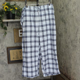 Wild Fable Flannel Wide-Leg Mid-Rise Elastic Waist Pajama Pants Plaid Blue 2X