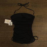 Becca Muse Mixed-Media Bandeau Tankini Top 733557 Black S