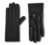 Isotoner Women's Lined Water Repellent Three Draw Spandex Gloves 588K2 Black S/M