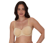 Bali Womens Coolest Smoothing Strapless Minimizer Bra Beige Brown 38D