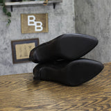 Style & Co.. Savvyyy Belt Booties Heeled Faux Leather Black 8M