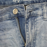 DG2 Womens Classic Stretch Embroidered Stripe Skinny Jeans Chambray Blue 4