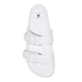 Shade & Shore Womens Neida EVA Two Band Footbed Slide Sandals 86509395 White 11M