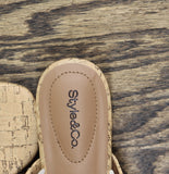 Style & Co. Victoriaa Double Band Block Heel Dress Sandals Cork Brown 6.5M