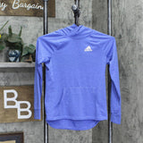 Adidas Girls Athletic Knit Pullover Hoodie 166a381a07811f Blue M