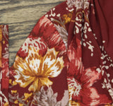 London Times Jersey Knit Floral Sheath Dress Rust Orange / Gold 14