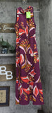 Sam Edelman Womens Hoyal Large Floral High Neck Dress 30F751-S4 Wine Multi Red 6