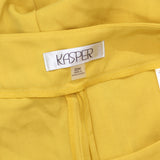 Kasper Womens Plus Size Fly Front Slim Pants 10902147 Butterscotch Yellow 22W