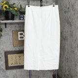 Kasper Women's Stretch Crepe Column Skirt 10551766 Vanilla Ice White 12