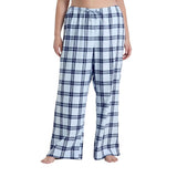 Wild Fable Flannel Wide-Leg Mid-Rise Elastic Waist Pajama Pants Plaid Blue 2X
