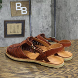 Huaraches by Bearpaw Gloria Womens Leather Slingback Sandals Saddle Brown 10M