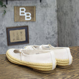 Universal Thread Jane Espadrille Flats with Strap Cream Off White / Brown 11M