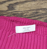 On 34th Womens Boxed Rib-Knit Beanie Gift Pom Pom Rolled MO1542501 Bright Pink
