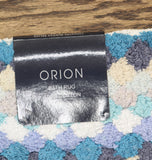 Orion Rectangle Geometric Patterned Bath Mat Blue Multi 17x24
