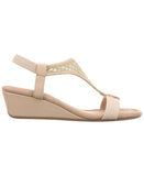 Style & Co Step N Flex Vacanzaa Wedge Sandals 10020541800 Cream Raffia Brown 8M